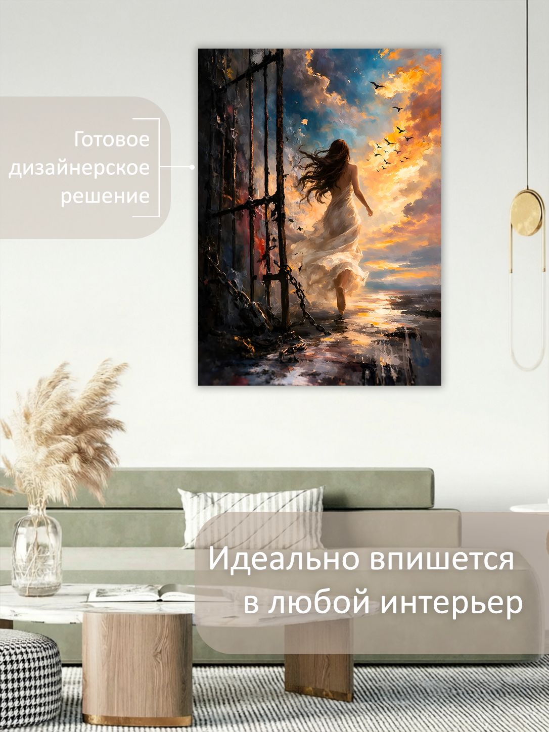 13549799239.jpg Картина на холсте интерьерная 60х80 см "Момент свободы" — изображение 3