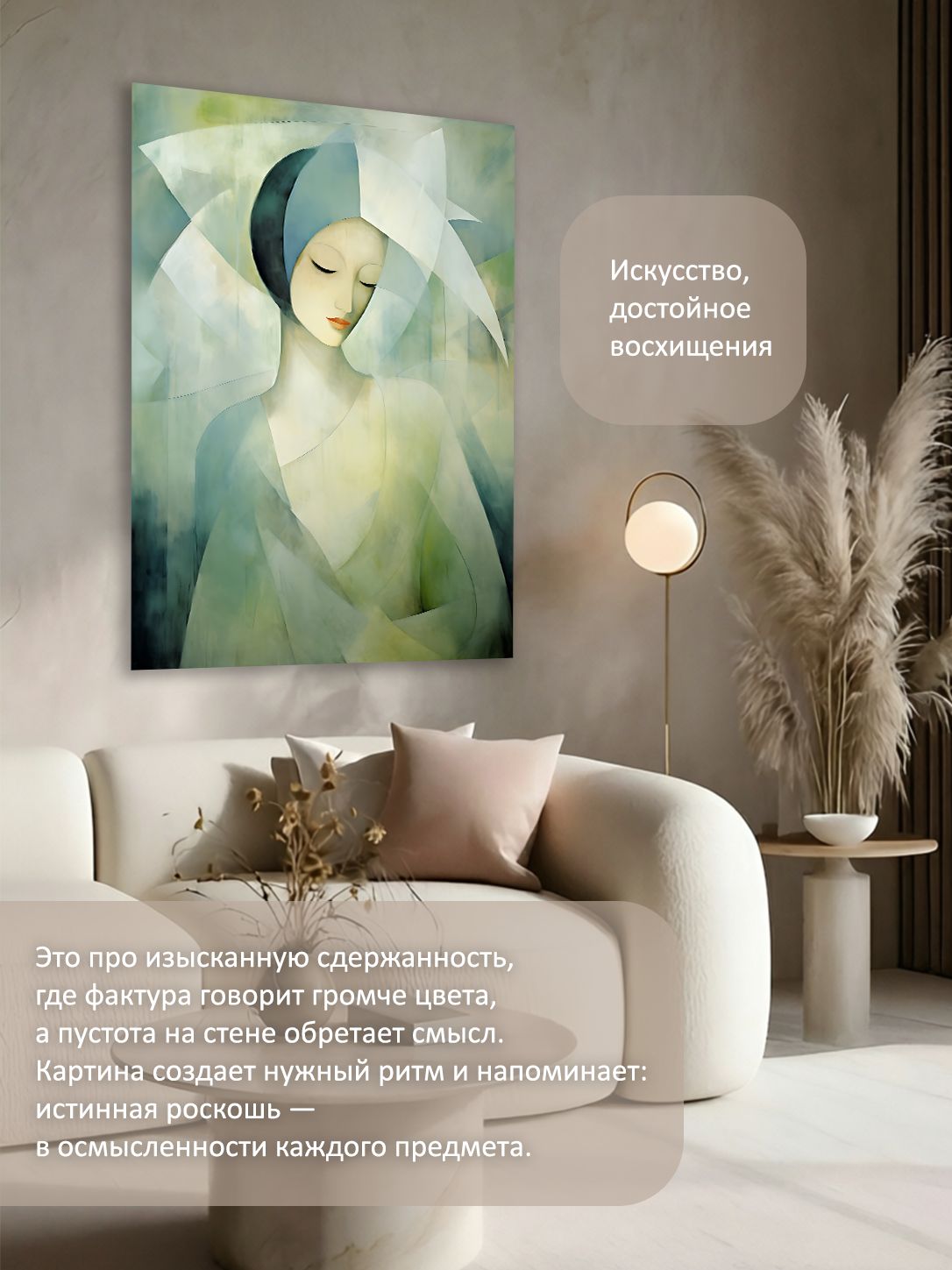 14523526184.jpg Картина на холсте интерьерная 60х80 см "Средневековая женщина" — изображение 2